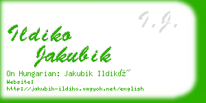 ildiko jakubik business card